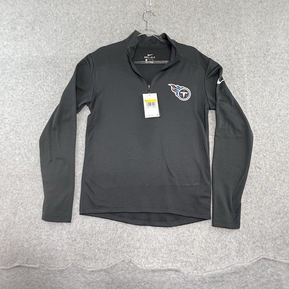 Nike Tennessee Titans NEW NFL Quarter Zip Pullover Gray Dri-FIT Mens S NWT Shirt